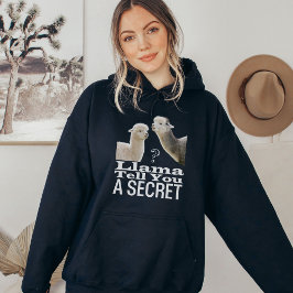 Niedlich Llama Funny Pun Jokes Memes Black Hoodie