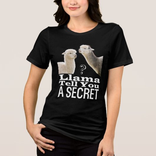Niedlich Llama Funny Pun Jokes Memes Black Tri-Blend Shirt (Vorderseite)