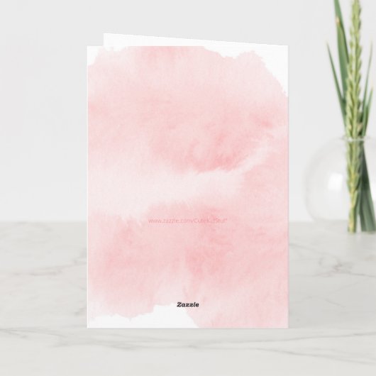 Niedlich Llama Girly Pink Personalisiert Geburtsta Karte (Rückseite)