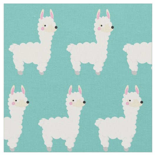 Niedlich Llama Kids Baby Stoff (Nahaufnahme)