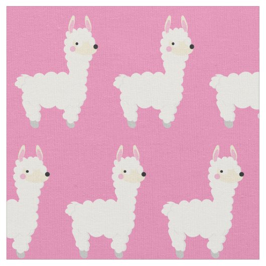 Niedlich Llama Kids Baby Stoff (Nahaufnahme)