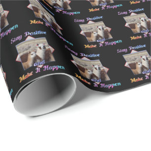 Niedlich Llama Lover Bleibe positives Wrapping Pap Geschenkpapier