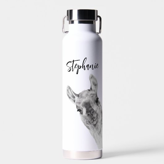 Niedlich Llama Lover Personalisierter Name Trinkflasche (Vorne)