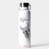 Niedlich Llama Lover Personalisierter Name Trinkflasche (Rückseite)
