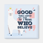 Niedlich Llama Magnet (Vorne)