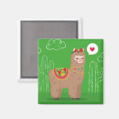 Niedlich Llama Magnet (Vorderseite/Rückseite)