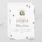 Niedlich Llama Mexican Fiesta Theme Baby Dusche Einladung (Vorne/Hinten)