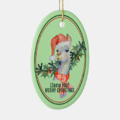 Niedlich Llama Mia Frohe Weihnachten Keramik Ornament (Rechts)