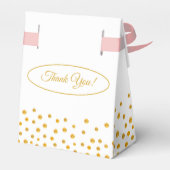 Niedlich Llama, Peonias & Gold Confetti Vielen Dan Geschenkschachtel (Rückseite)