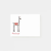 Niedlich Llama Personalisiert Post-it Klebezettel (Vorderseite)