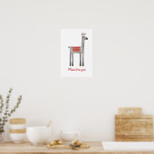 Niedlich Llama Personalisiert Poster (Küche)