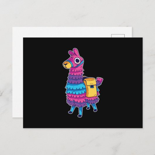 Niedlich Llama Pinata Postkarte (Vorne/Hinten)