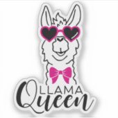 Niedlich Llama Queen Stickers Aufkleber (Vorderseite)