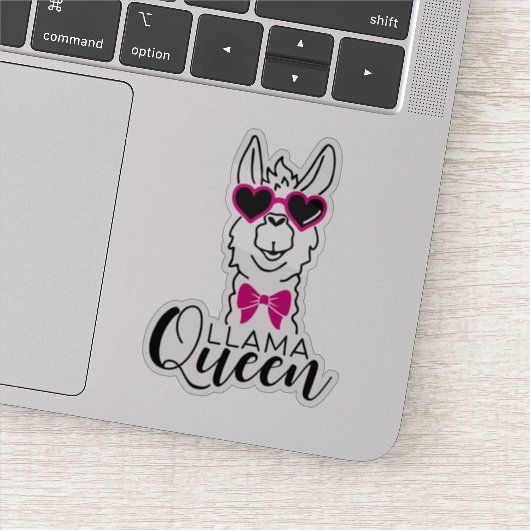 Niedlich Llama Queen Stickers Aufkleber (Detail)