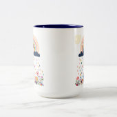 Niedlich Llama Rainbow Initial Monogram Zweifarbige Tasse (Mittel)