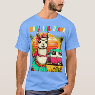 Niedlich Llama Squad Shirt Retro 80er Style Design
