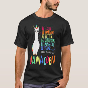 Niedlich Llama Unicorn Orange Be Kind Unity Day Gr T-Shirt