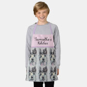 Niedlich Llama Wasserfarben Malerei Tiermädchen Sc Schürze (Getragen)