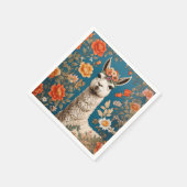 Niedlich Llama William Morris Inspirierte floral Serviette (Ecke)
