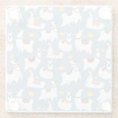 Niedlich Llamas Glasuntersetzer (Rückseite)