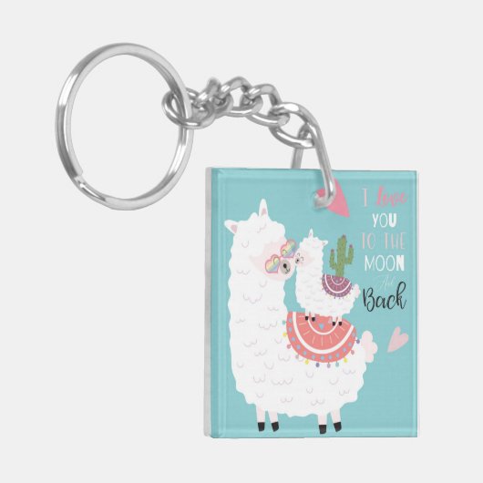 Niedlich Llamas Schlüsselanhänger (Vorderseite links)