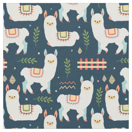 Niedlich Llamas Stoff (Nahaufnahme)