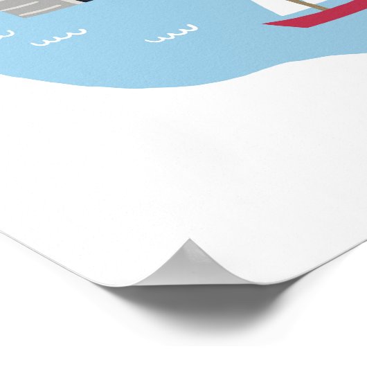 Niedlich Loch Ness Monster Poster (Ecke)