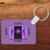 NIEDLICH_LOGO_PINK_BLACK_Aluminium Schlüsselanhänger (Vorderseite)