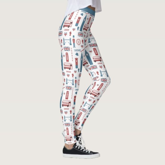 Niedlich London England Big Ben English Flag Yoga Leggings (Rechts)