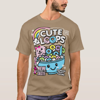 Niedlich Loops Kawaii Cereal T-Shirt