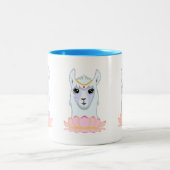 Niedlich Lotus Blume & Llama Zweifarbige Tasse (Mittel)