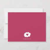 Niedlich Love Bird Owells Annoucement Einladung (Rückseite)