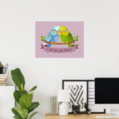 Niedlich Love Birds Poster (Heimbüro)