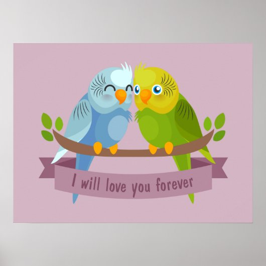 Niedlich Love Birds Poster (Vorne)