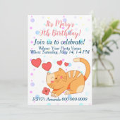 Niedlich Love Orange Tabby Kitten Einladung (Stehend Vorderseite)