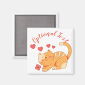 Niedlich Love Orange Tabby Kitten Magnet (Vorderseite/Rückseite)