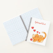Niedlich Love Orange Tabby Kitten Notizblock (Innenseite)