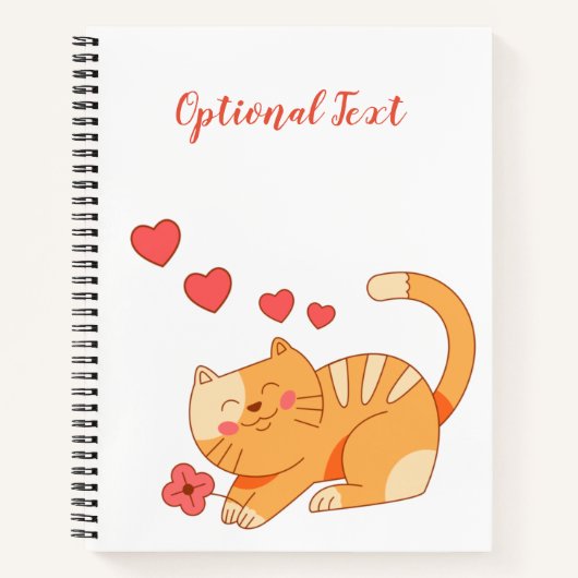 Niedlich Love Orange Tabby Kitten Notizblock (Vorderseite)