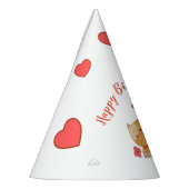 Niedlich Love Orange Tabby Kitten Partyhütchen (Links)