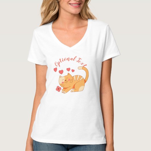 Niedlich Love Orange Tabby Kitten T-Shirt (Vorderseite)