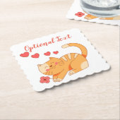Niedlich Love Orange Tabby Kitten Untersetzer (angewinkelt)