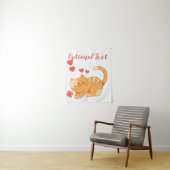 Niedlich Love Orange Tabby Kitten Wandteppich (Beispiel)