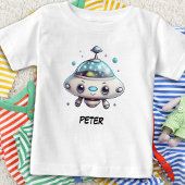 Niedlich Lovely Personalisiert Ufo Baby T-shirt