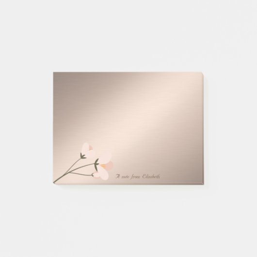 Niedlich Lovely Stilvoll Elegante Blume Post-it Klebezettel (Vorderseite)