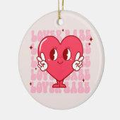 Niedlich Lover Babe Heart Keramik Ornament (Links)