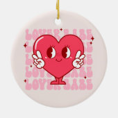 Niedlich Lover Babe Heart Keramik Ornament (Hinten)