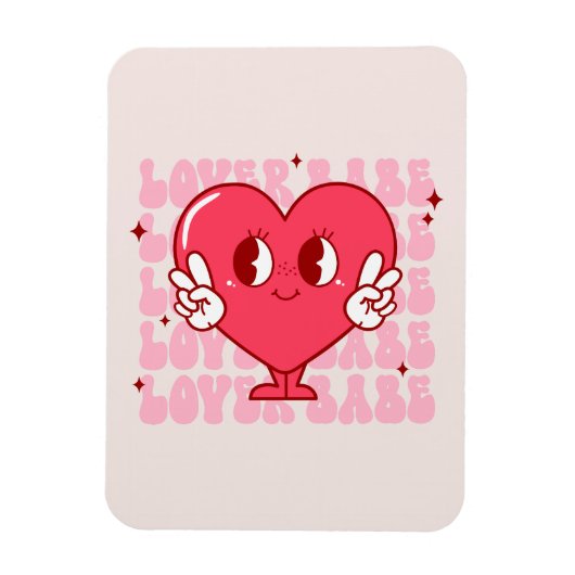 Niedlich Lover Babe Heart Magnet (Vertikal)