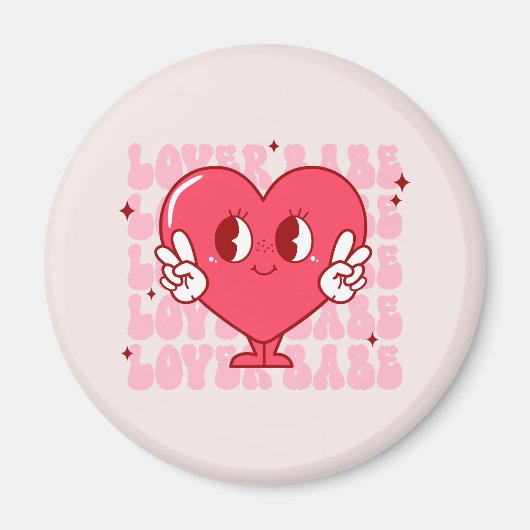 Niedlich Lover Babe Heart Magnet (Vorne)