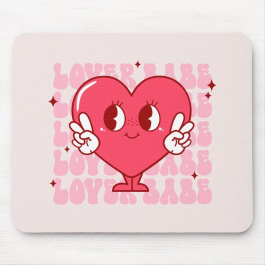 Niedlich Lover Babe Heart Mousepad (Vorne)