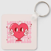 Niedlich Lover Babe Heart Schlüsselanhänger (Rückseite)